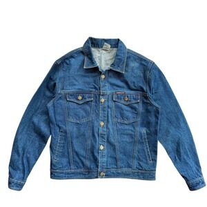 Vintage Jordache Womens Denim Jacket Medium Wash Classic Button Front Size 2X